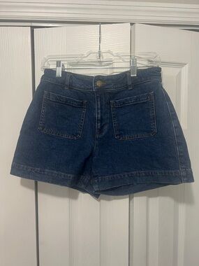 Loft Palmer High-Rise Dark Blue Denim Women’s Shorts